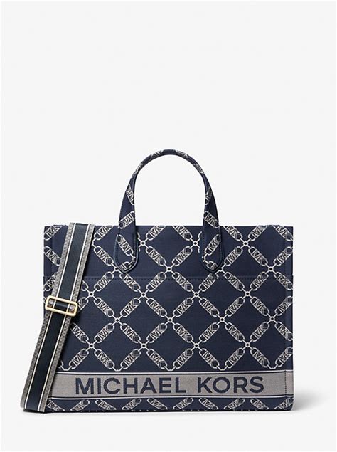 michael kors gigi large|Gigi Large Empire Logo Jacquard Tote Bag .